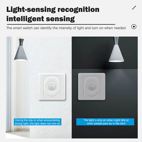 220V PIR Rörelsesensor Ljusbrytare Infraröd Smart Switch
