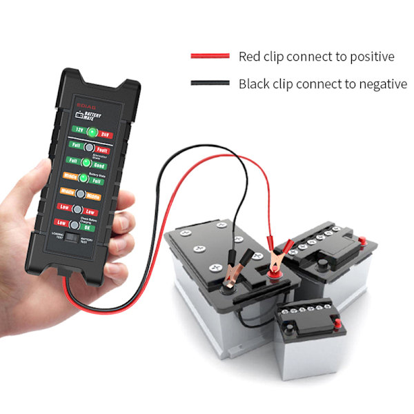 12V 24V Bil Smart LED-batteritestare Snabbstarttestare