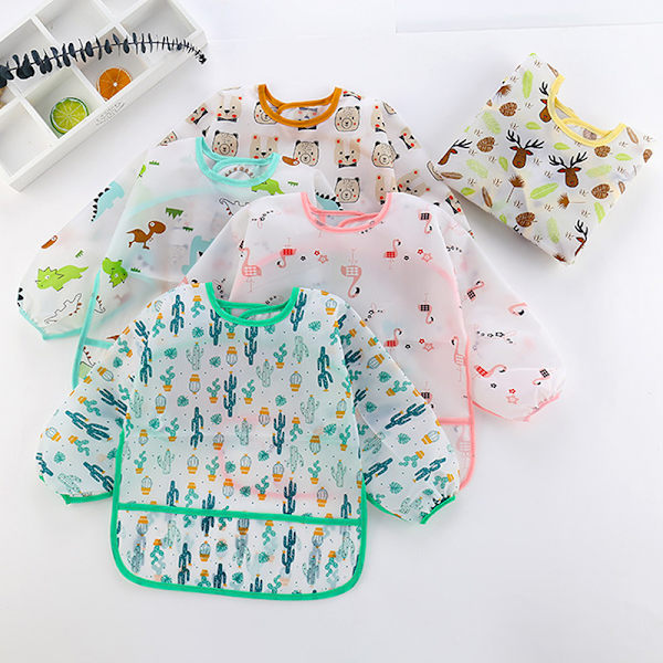Haklapp för baby Toddler Vattentätt långärmat baby bear cactus