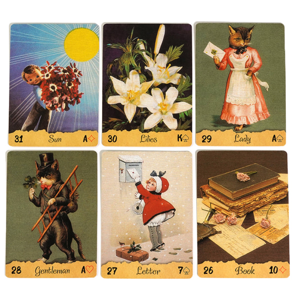 Mormors vykort Lenormand Oracle Card Tarot Deck Game