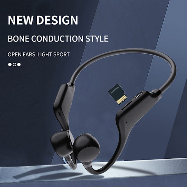 Inte In-Ear Headset Bone Conduction Hörlurar Trådlösa hörlurar Black X1 LB-K3