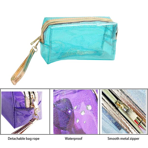 Vattentäta förvaringsväskor, transparent PVC-necessär med dragkedja style4 style2