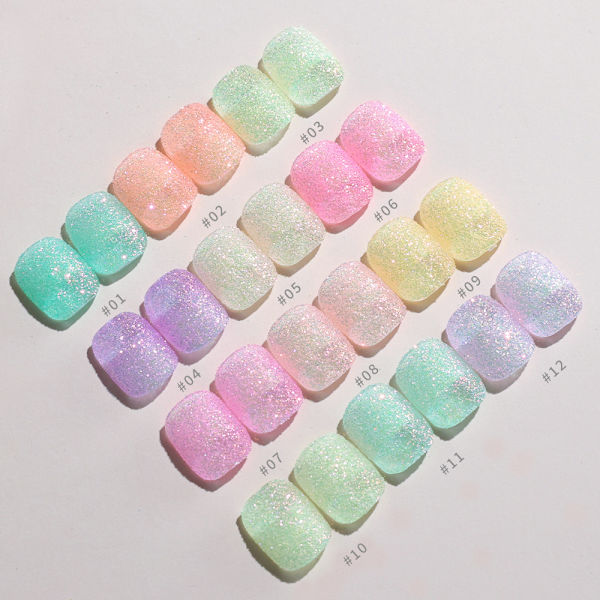 Nail Powder Candy Color Broken Diamond Powder Glitter Paljetter Sugar Powder [No.4]]