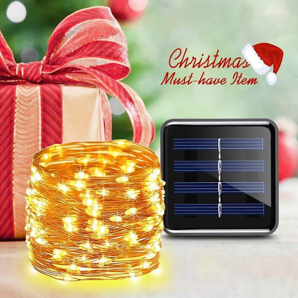 Solar String Lights Julfest dekorationer varmljus 32m warm light