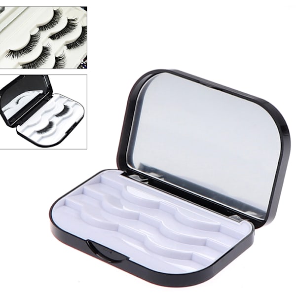 Makeup Lösögonfransar Förvaring Organizer Box Resefransar Håll one size