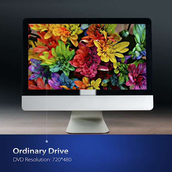 Extern USB 2.0 Optisk Drivrutin Spelare Silver