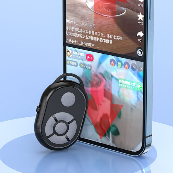 Bluetooth fjärrkontroll för videokamera för iPhone Android Svart Green