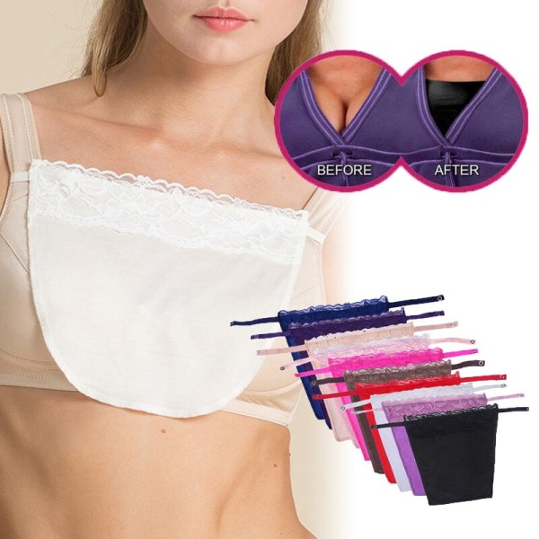 Kvinnors Quick Easy Clip-On Lace Mock Camisole BH lila 5st white 5pcs