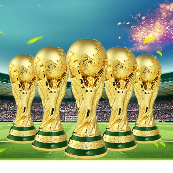 World Cup Soccer Trophy Resin Replica Trophy Modell Fotbollsfläkt 27cm 13cm