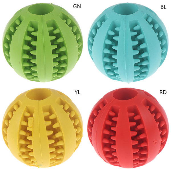 Hundleksaker Stretchgummi som läcker boll Katt Hundtuggleksaker Red Yellow