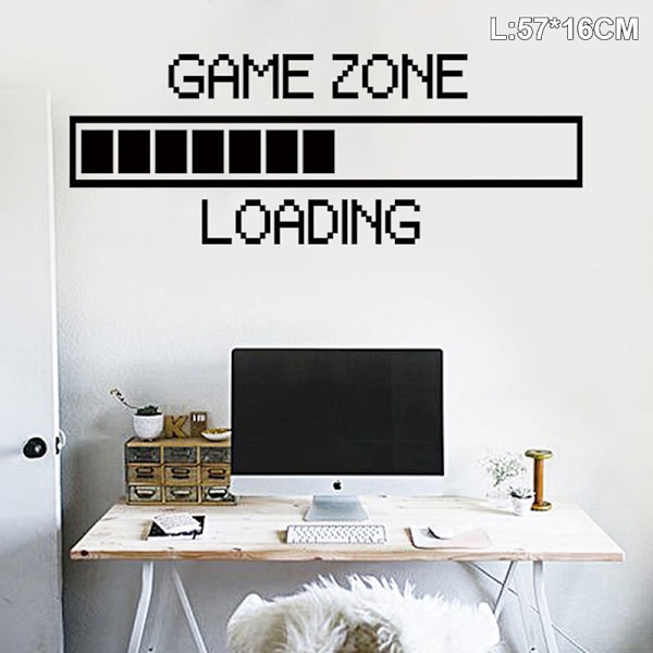 Spelrum Heminredning Dator Videospelszon Loading Decal Wal S: 35*15CM L:57*16CM