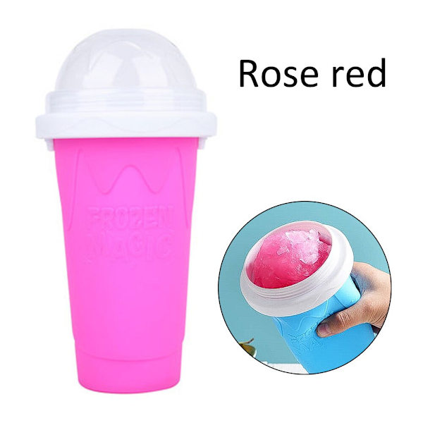 Smoothiekopp Silikon Hemlagad Glaskopp blå rose red