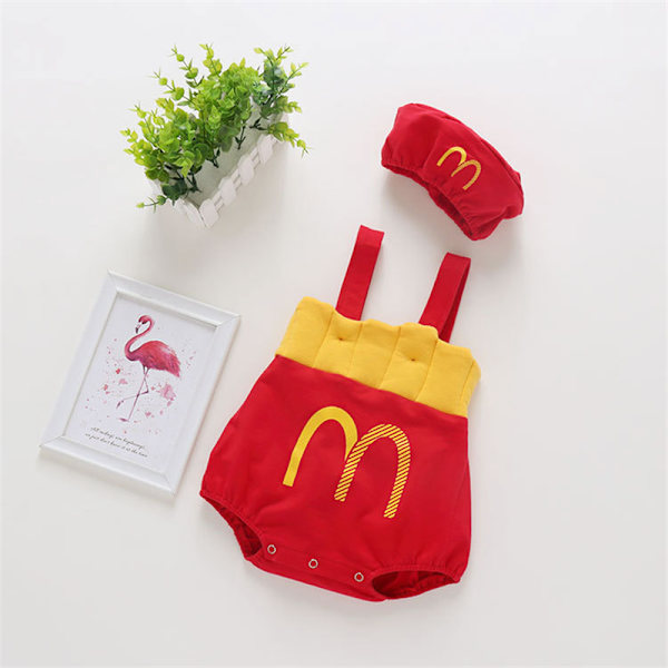 Baby girl boy fries kostym axelbandslös jumpsuit i bomull 90cm 66cm