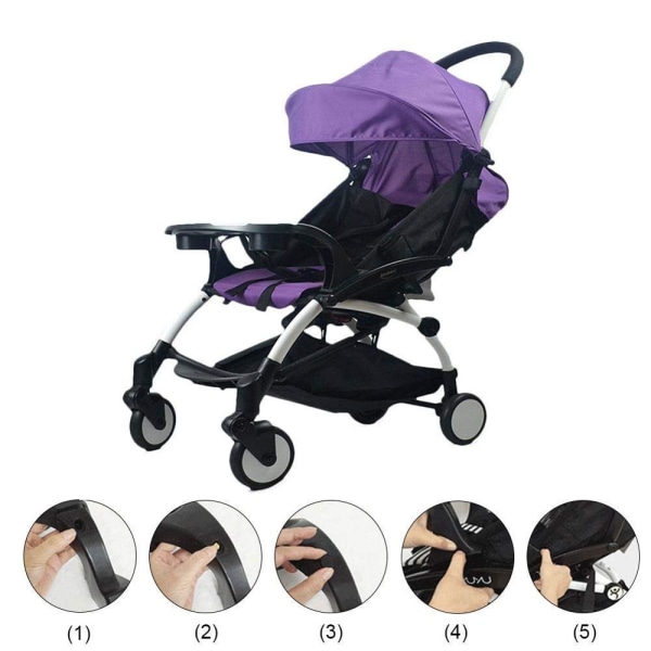 Kompatibla barnvagnstillbehör för snacksbricka svart