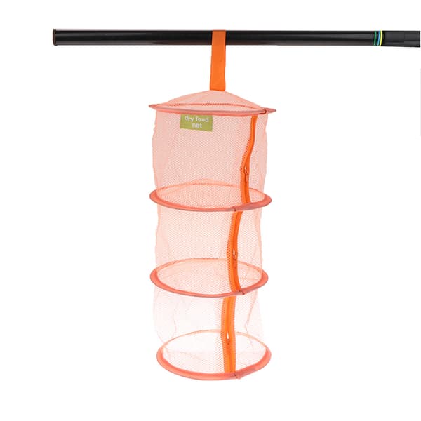 Hängande bur Blixtlås Torkkorg 3-lagers Mesh Orange Orange
