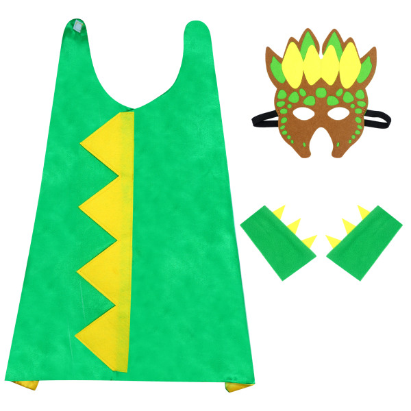 Kids Cape med huva för Halloween Dress up Play red orange
