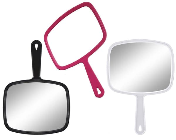 Stor Sminkspegel med handtag - spegel Rosa