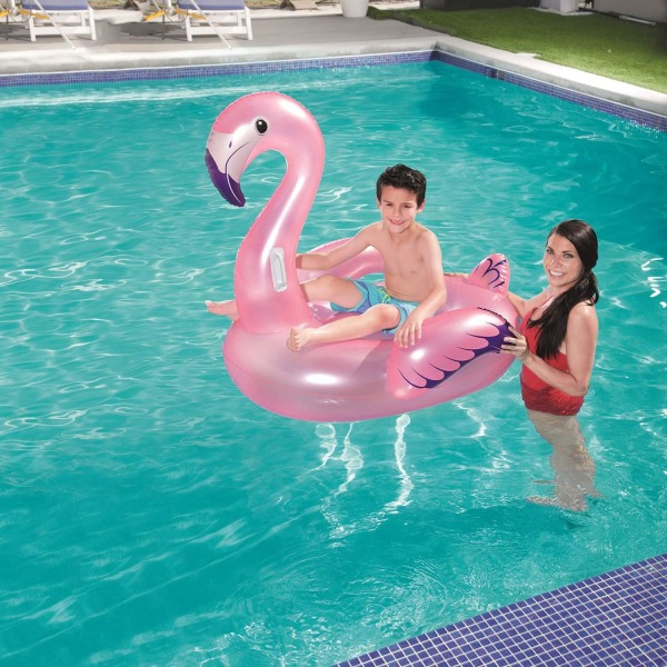 Flamingo Ride-On Flytleksak 127 x 127 cm Ljusröd one size