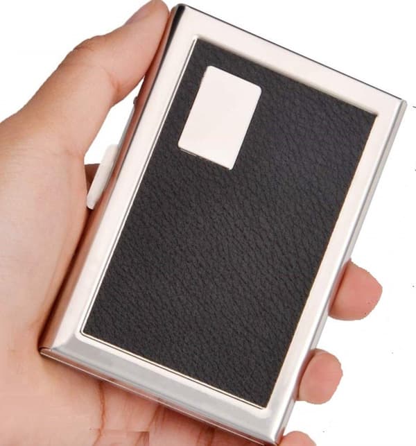 Korthållare / Plånbok - Rfid Säker - Rostfritt stål. Vit Vit