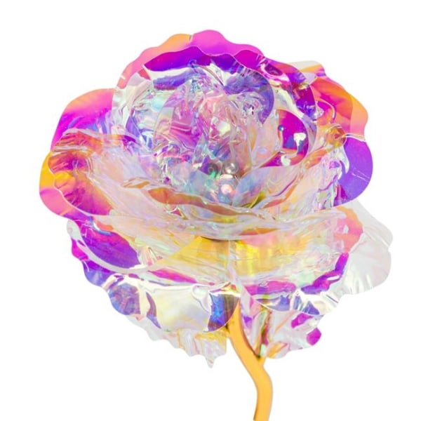 Holografisk Rose m stearinlys 24cm Valentinsdag