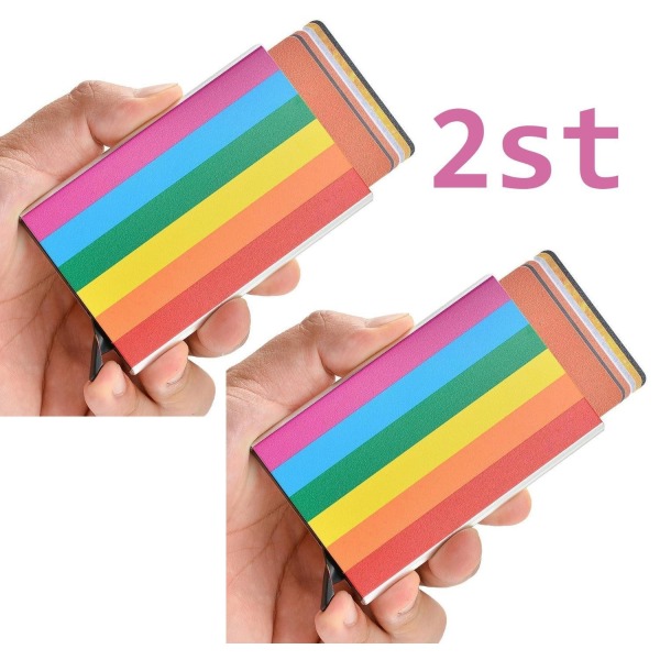2kpl Pride-korttipidike, RAINBOW 2st Regnbåge