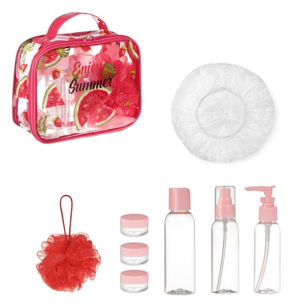 7-pack Travel bottles and containers Transparent