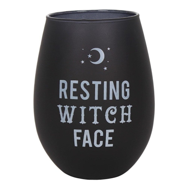 Vinglas RESTING WITCH FACE m förpackning Svart