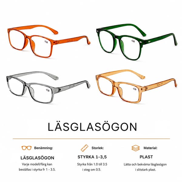Läsglasögon Styrka +2,00