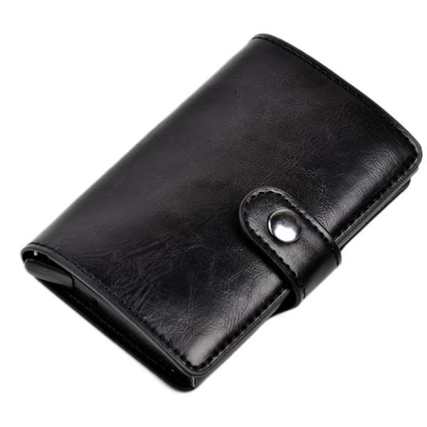 RFID-skydd Pop-up Korthållare m Jacka o Knapp Light brown