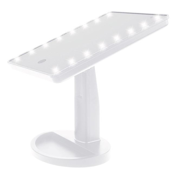 Justerbar Sminkspegel m LED . Vit White