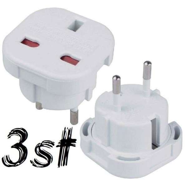 3 Travel Adapter UK to EU - Muunnin virtalähteelle Black