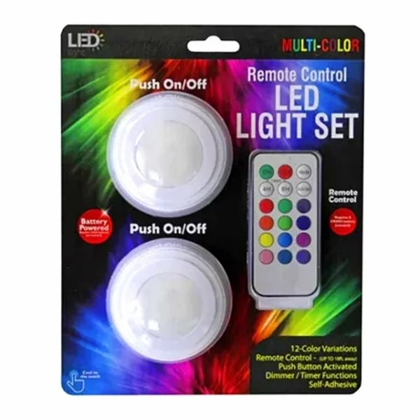 Fjernstyrte LED-lys med trådløs fargeskifting. LED-lyskastere