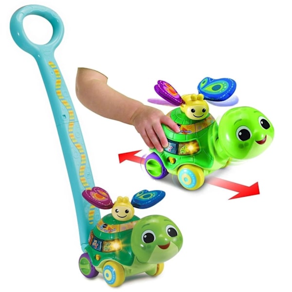 Vtech 2 In 1 Push & Discover Turtle. Fr 12 - 36mån Multicolor
