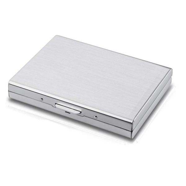 10 Fack XL Design Rostfritt Korthållare för minst 10st kort Silver