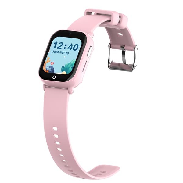 4G GPS+LBS+WIFI Smartklocka Stegräknare mm för barn. Sim-kort Medföljer Rosa