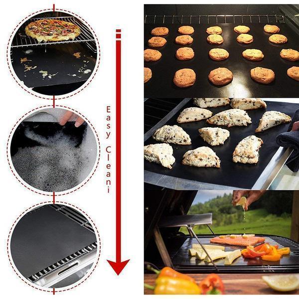 5ST Non Stick Grillmatta Ugnsmatta & Bakningsmatta - Non Stick 5-PACK GRILLMATTA