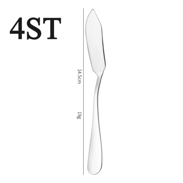 4 X Smörknivar i Rostfritt Silverglas . Smörkniv