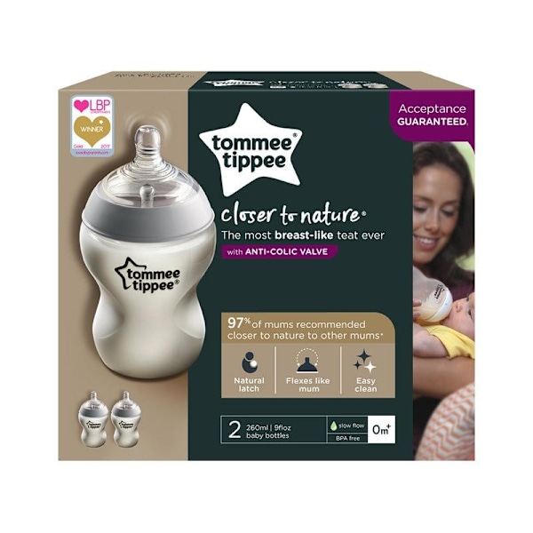 Tommee Tippee -  2 st x 260ml Nappflaskor Set