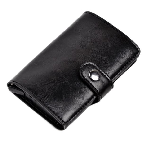 RFID-skydd Pop-up Korthållare m Jacka o Knapp Black