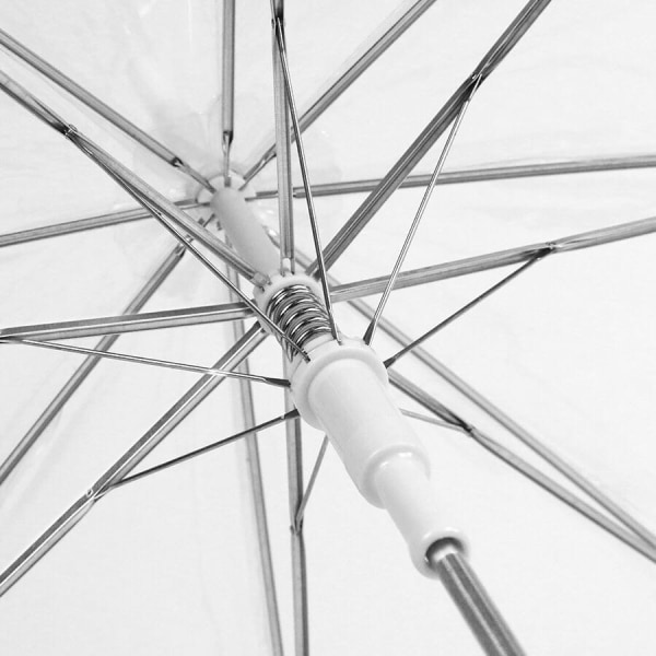 Transparent Dome Paraply i klar pvc-plast