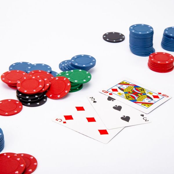 TEXAS Hold'em Poker Sæt med Bord til Poker/Black Jack
