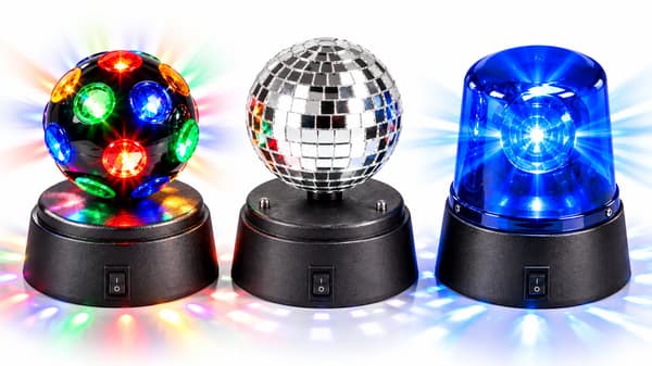 3-Pack Discokulor. Perfekt för det Lilla Dansgolvet. Discolampa