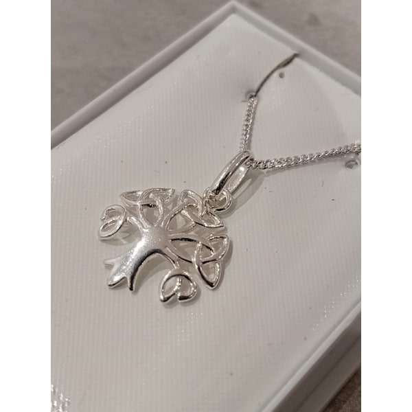 Tree of Life Hänge m Kedja i Äkta Silver