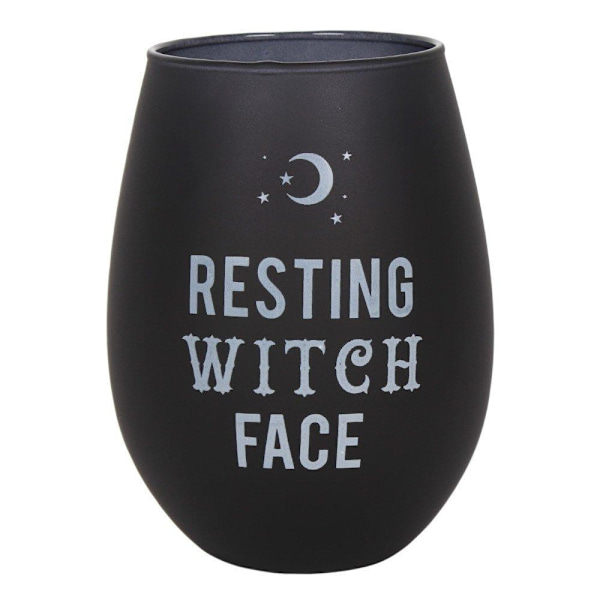 Vinglas RESTING WITCH FACE m förpackning Black