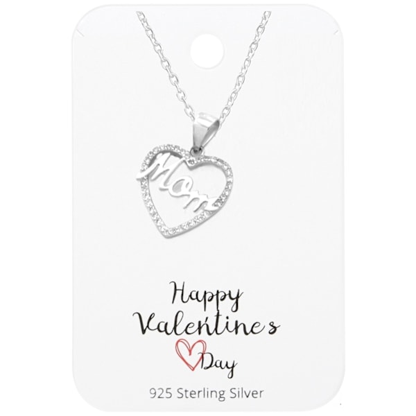 Äkta 925 Sterling Silver Mom Halsband . Alla hjärtans dag  !