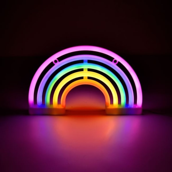Natlampe med regnbueeffekt. 30x18 cm