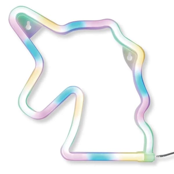 Regnbåge Usb Led Enhörning Nattlampa . 22cm x 22cm