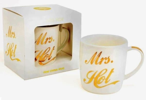 Mrs Hot Mugg m förpackning Vit