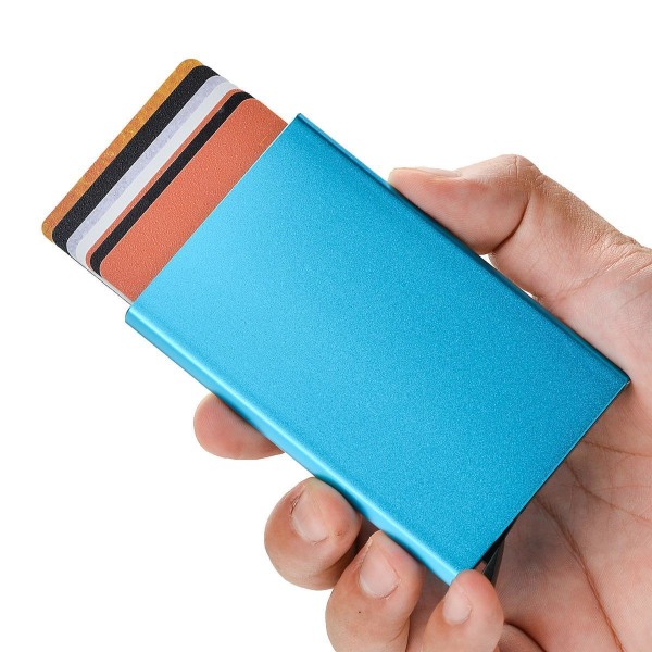 Kortholder med RFID-beskyttelse. Pop op. 15 forskellige farver - mørkegrå Mörkgrå