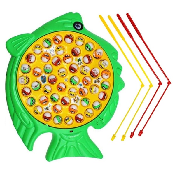 Stor Fiskespel med 50 Fiskar o 4 Spelare . Sällskapsspel Multicolor